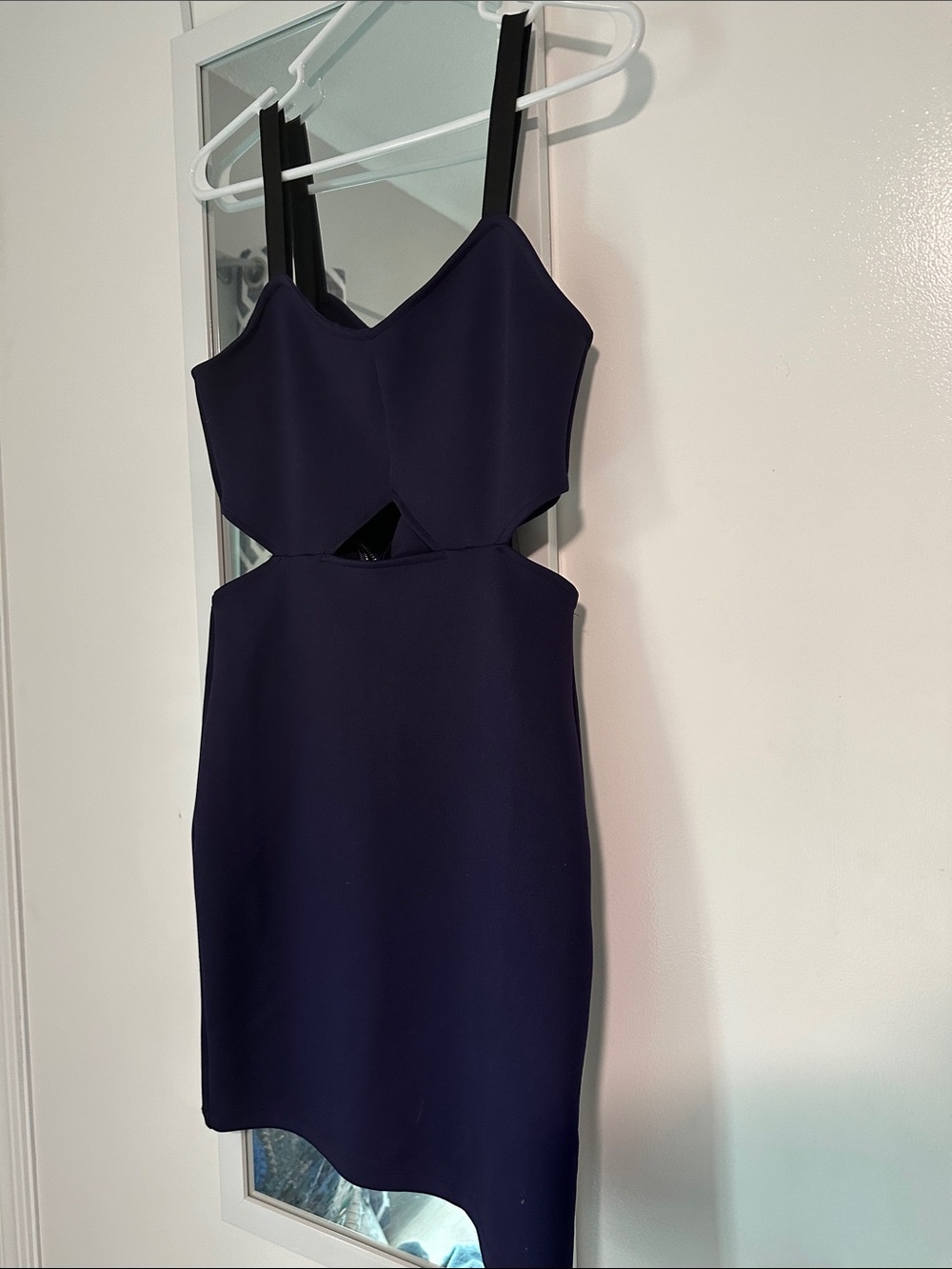 Purple  Cutout Bodycon Dress with Straps